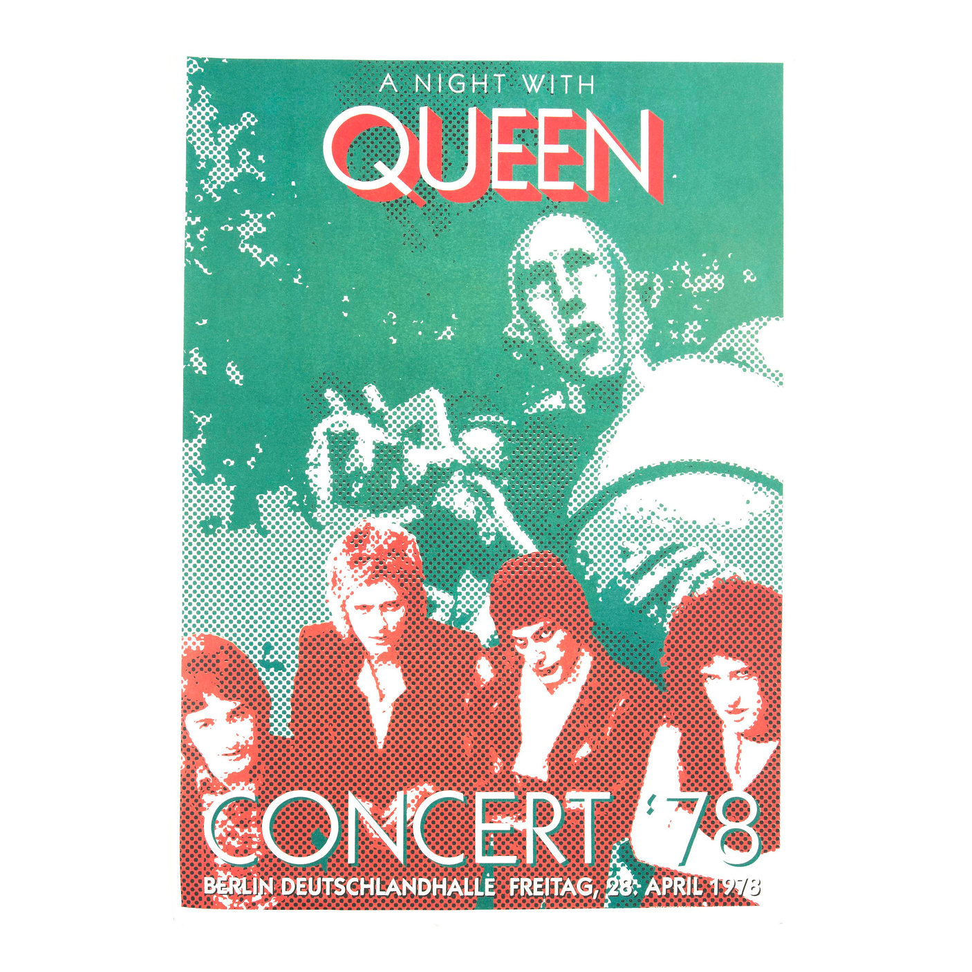 Queen Live in Concert Poster Retro Progression