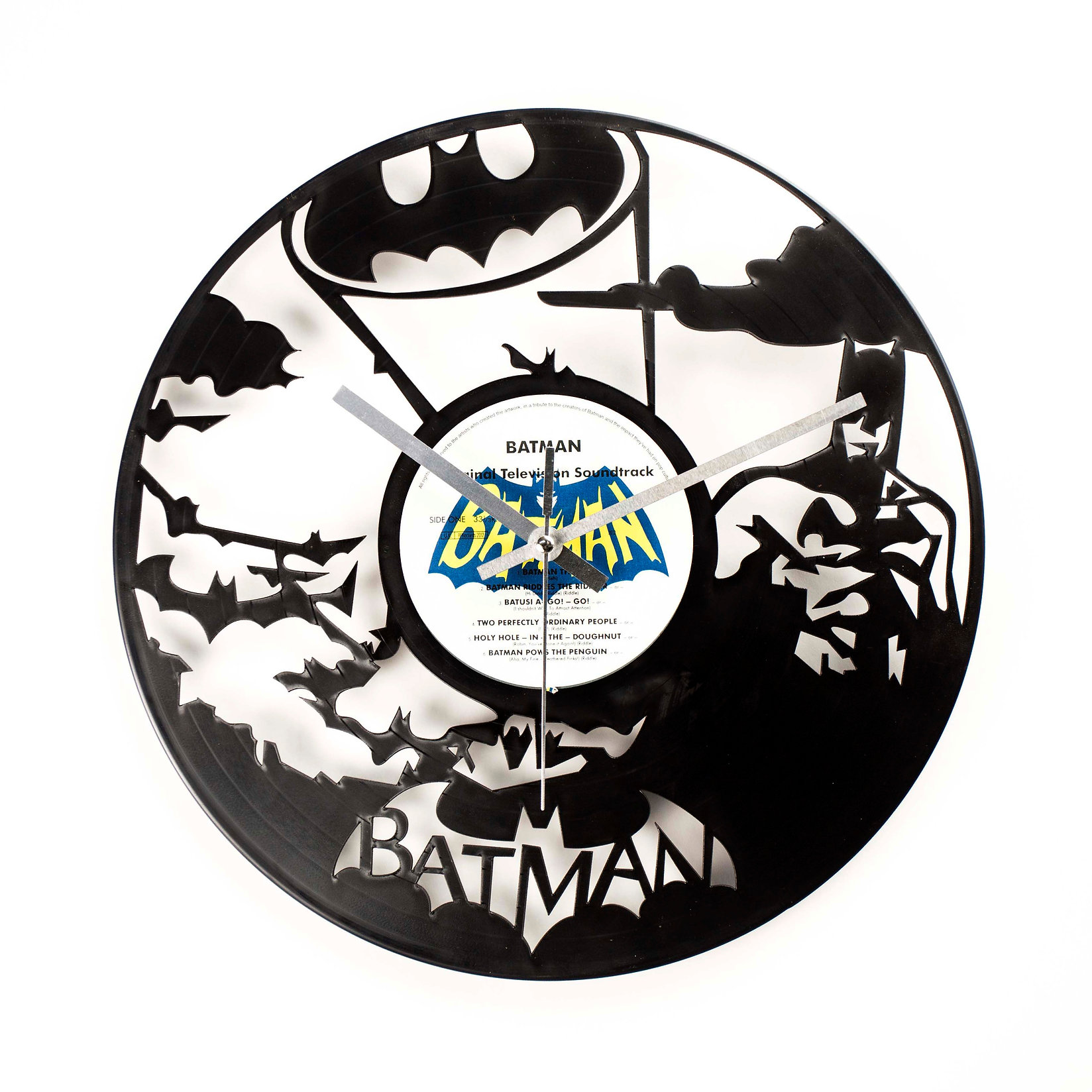 Batman Arkham Asylum Cut Vinyl Clock Retro Progression