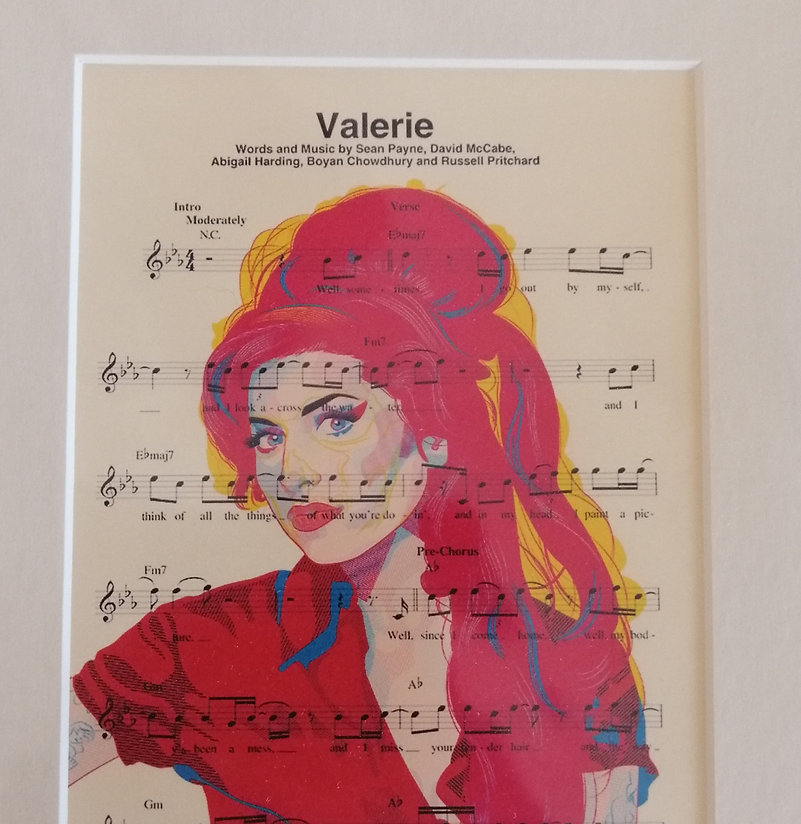 Amy Winehouse Sheet Music Print