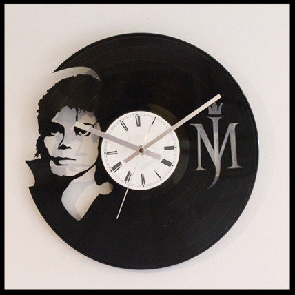 Michael Jackson King of Pop Cut Vinyl Clock