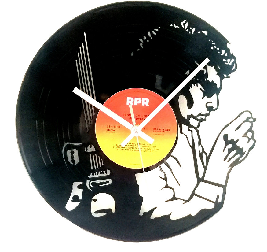 Bob Dylan Cut Vinyl Clock - Retro Progression