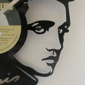 Elvis Presley Vinyl Clock 2 close up 1