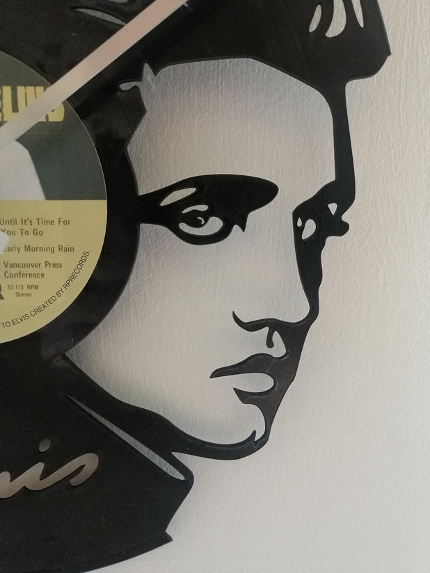 Elvis Presley Vinyl Clock 2 close up 1