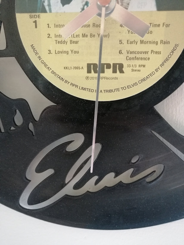 Elvis Presley Vinyl Clock 2 close up 3