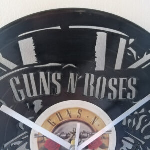 Guns N’ Roses Skull Vinyl Clock close up 2