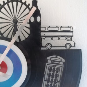 London Skyline Vinyl Clock close up 1