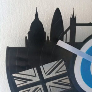 London Skyline Vinyl Clock close up 2