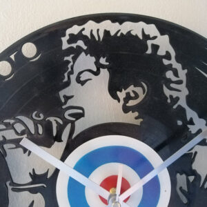 Michael Jackson Cut Vinyl Clock close up 1