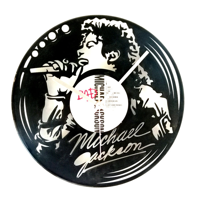 Michael Jackson Cut Vinyl Clock