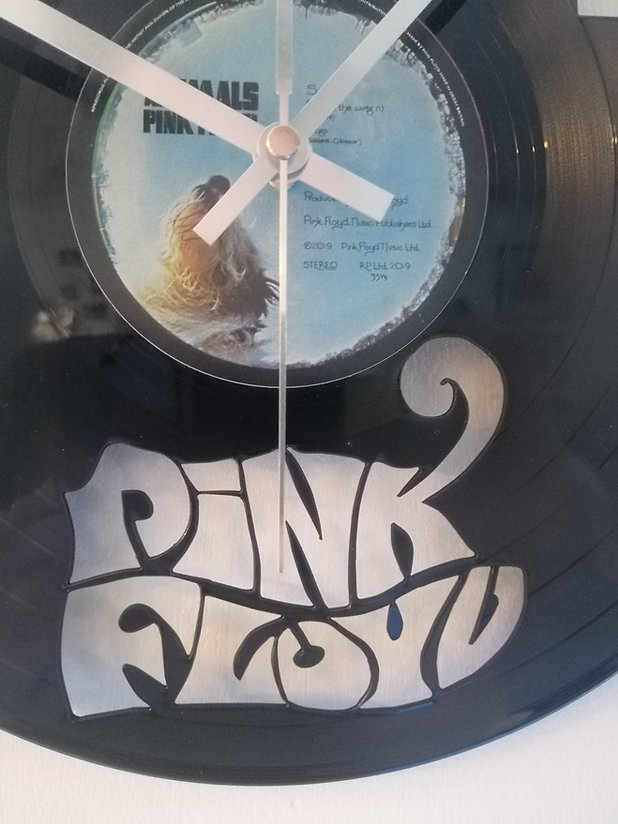 Pink Floyd Animals Vinyl Clock close up 2