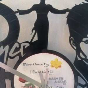 Prince Vinyl Clock close up 2