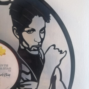 Prince Vinyl Clock close up 3