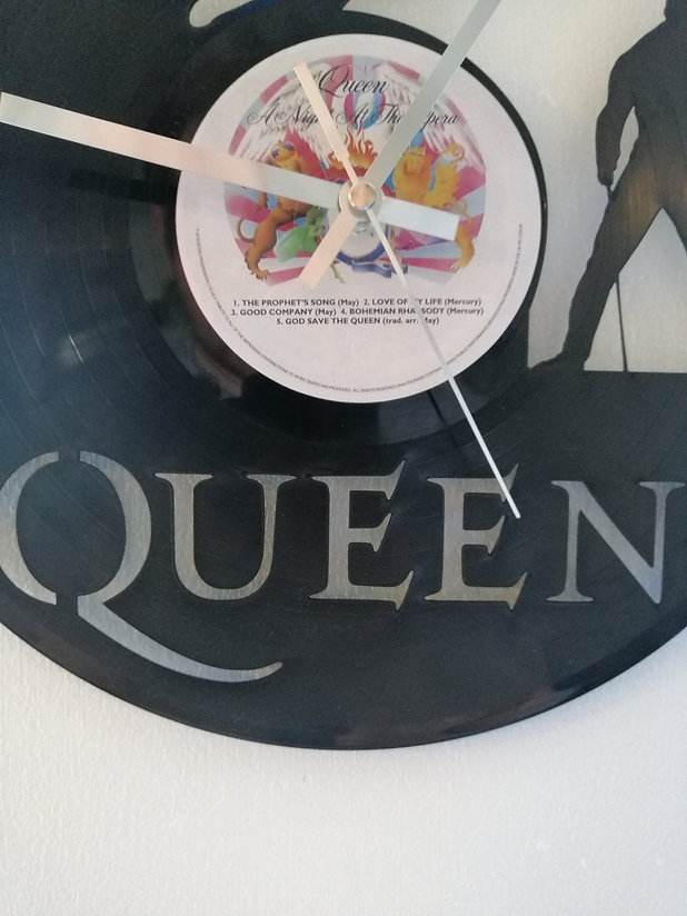 Queen Vinyl Clock 2 close up 3