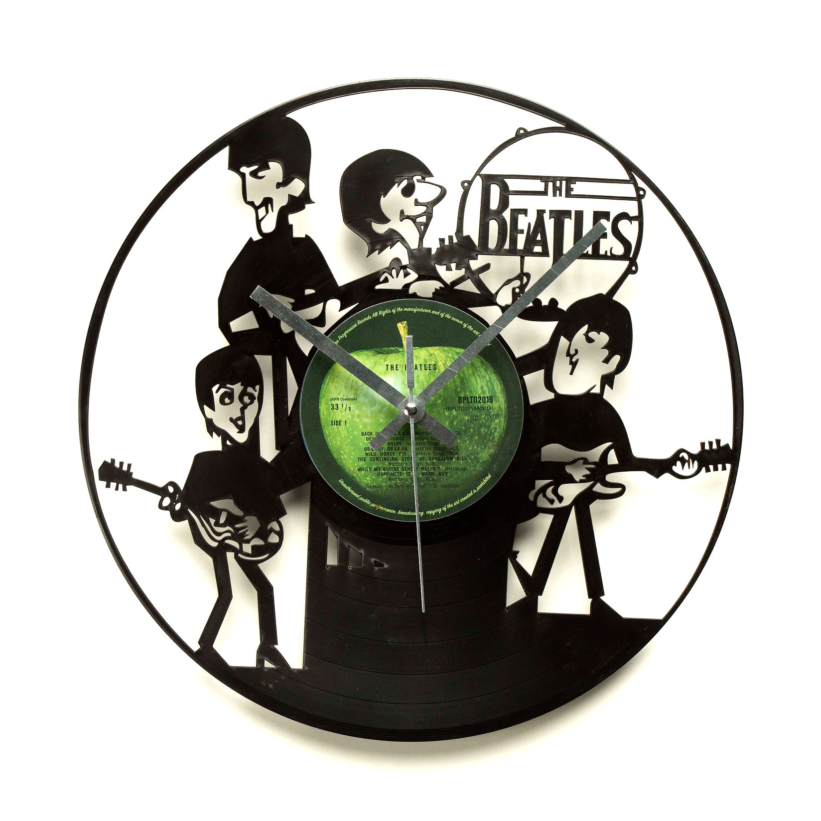 The Beatles Cartoon Vinyl Clock