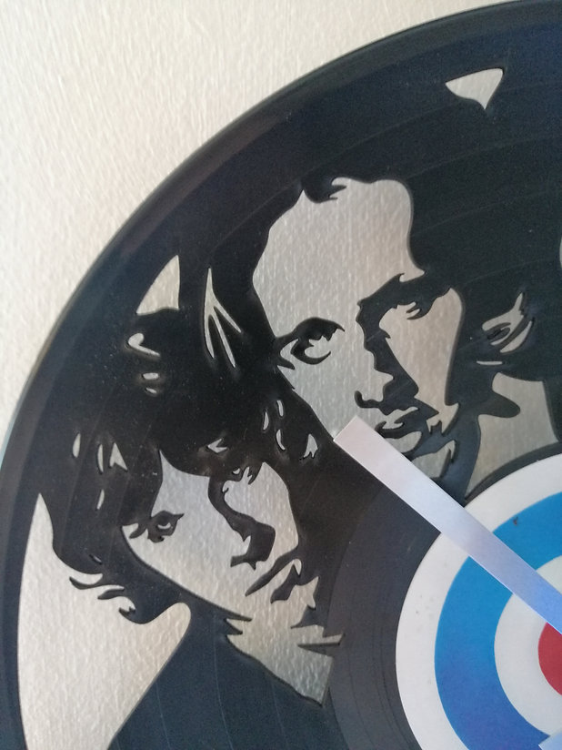 The Doors Vinyl Clock close up 1