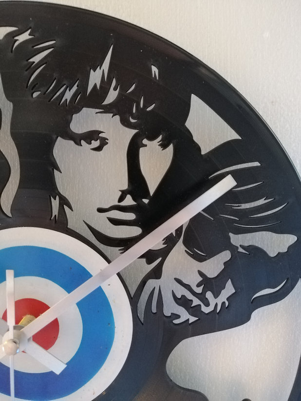 The Doors Vinyl Clock close up 2