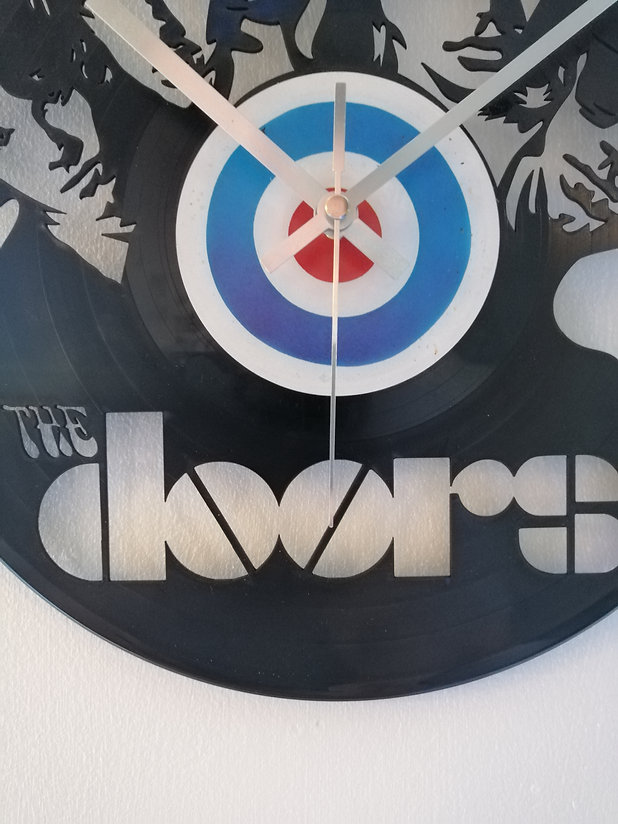 The Doors Vinyl Clock close up 3