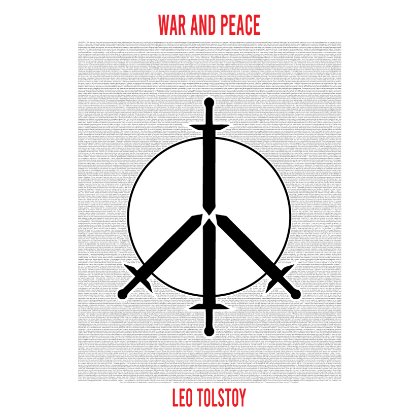 War And Peace Excerpt A3 Print - Retro Progression