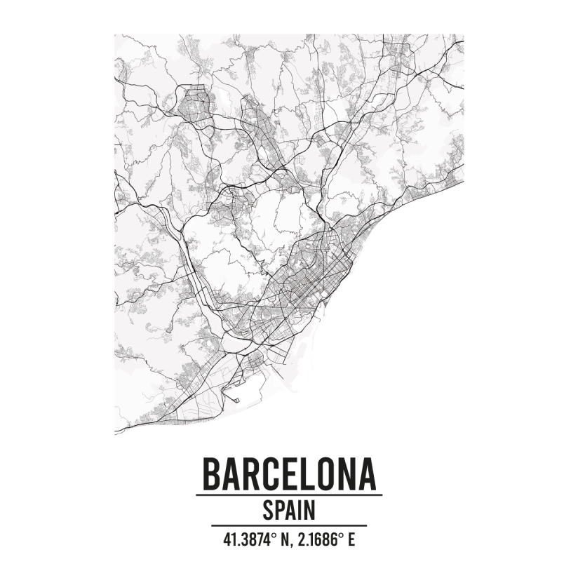 Barcelona Spain map