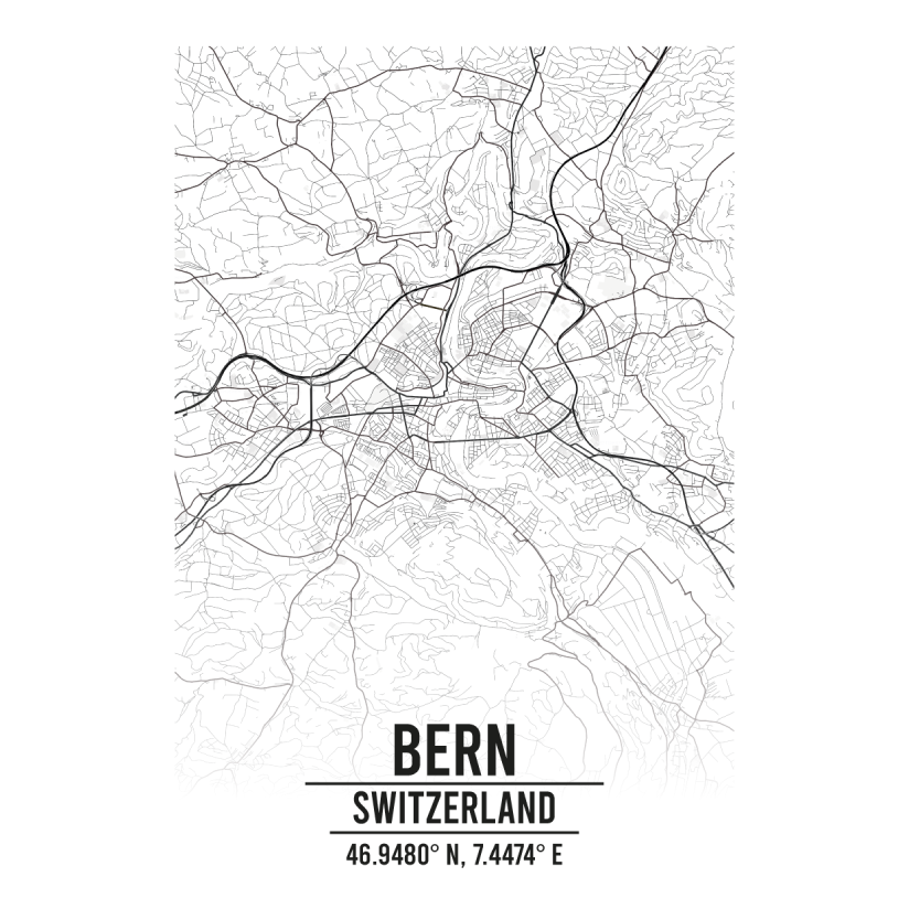 Bern Switzerland map