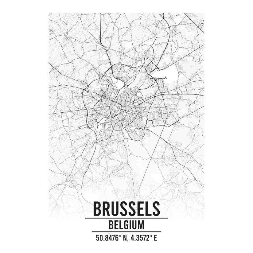 Brussels Belgium map