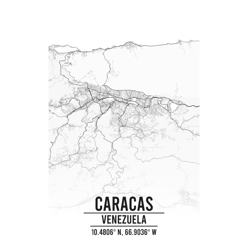 Caracas Venezuela map