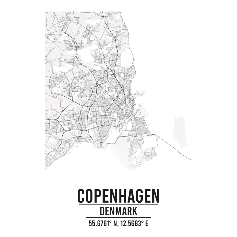 Copenhagen Denmark map