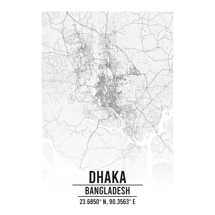 Dhaka Bangladesh map