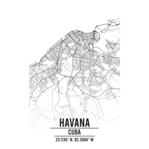 Havana Cuba map