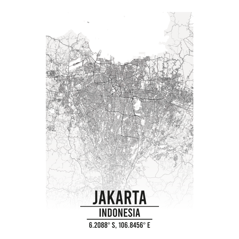 Jakarta Indonesia map