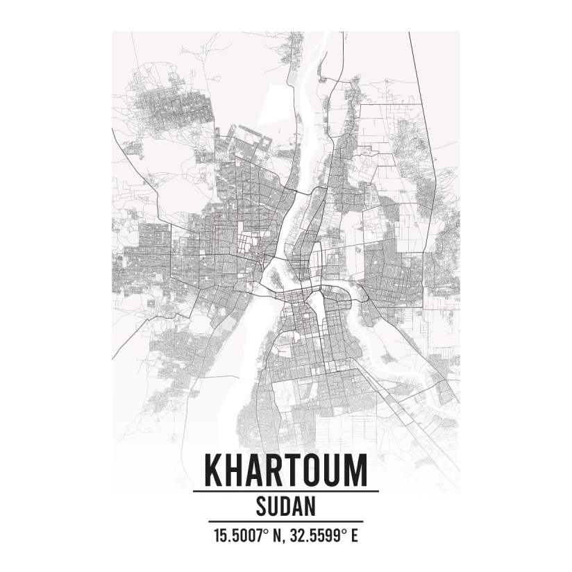 Khartoum Sudan map