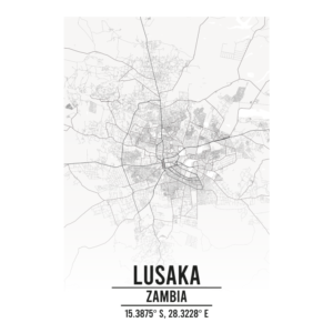 Lusaka Zambia map