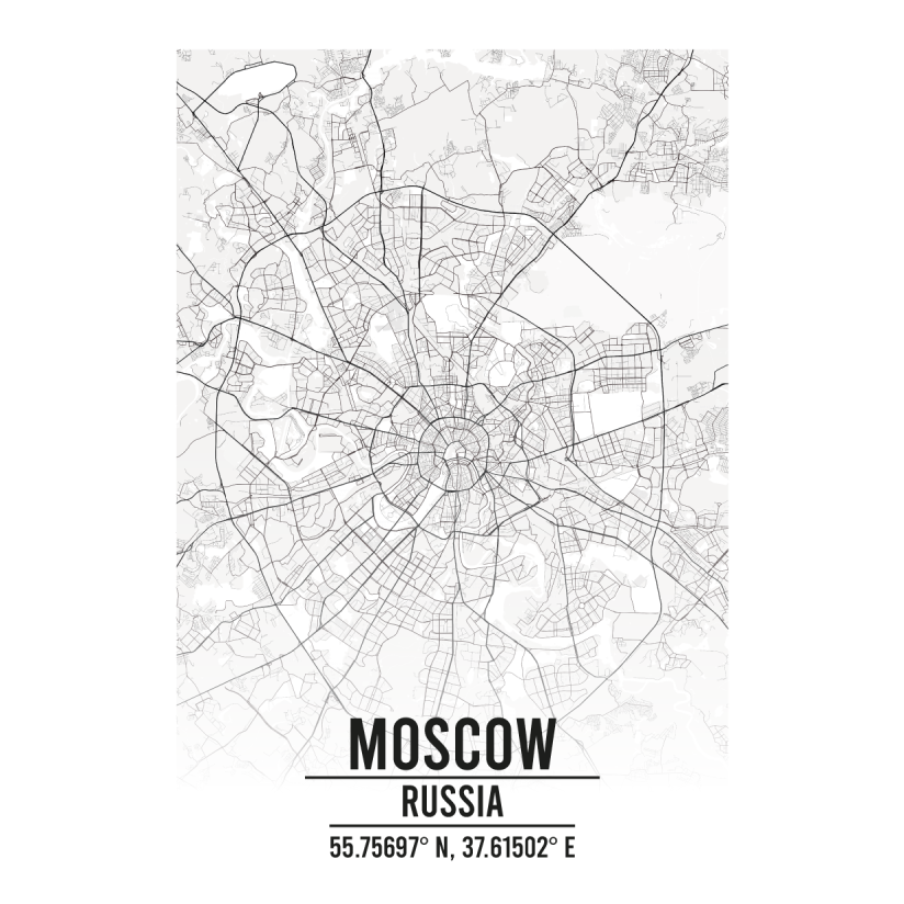 Moscow Russia map