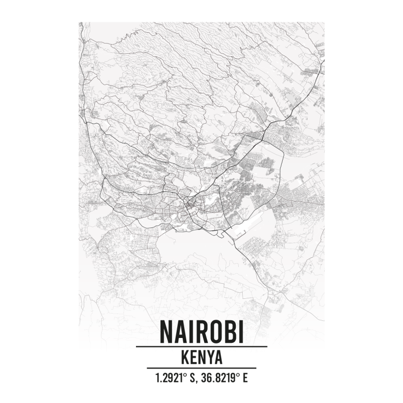 Nairobi Kenya map