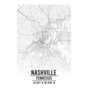 Nashville Tennessee map