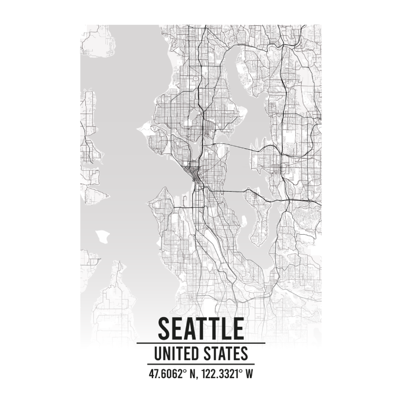 Seattle United States map