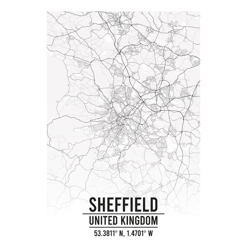 Sheffield United Kingdom map