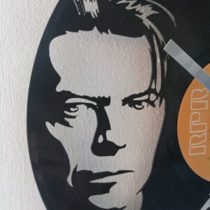 David Bowie Blackstar Vinyl Clock close up 1