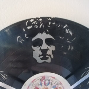 Queen Band Vinyl Clock close up 1