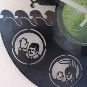 The Beatles Yellow Submarine Vinyl Clock close up 1