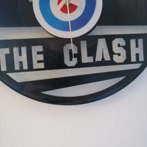 The Clash vinyl clock close up 3