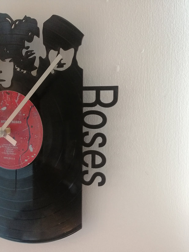 Stone Roses Vinyl Clock close up 1