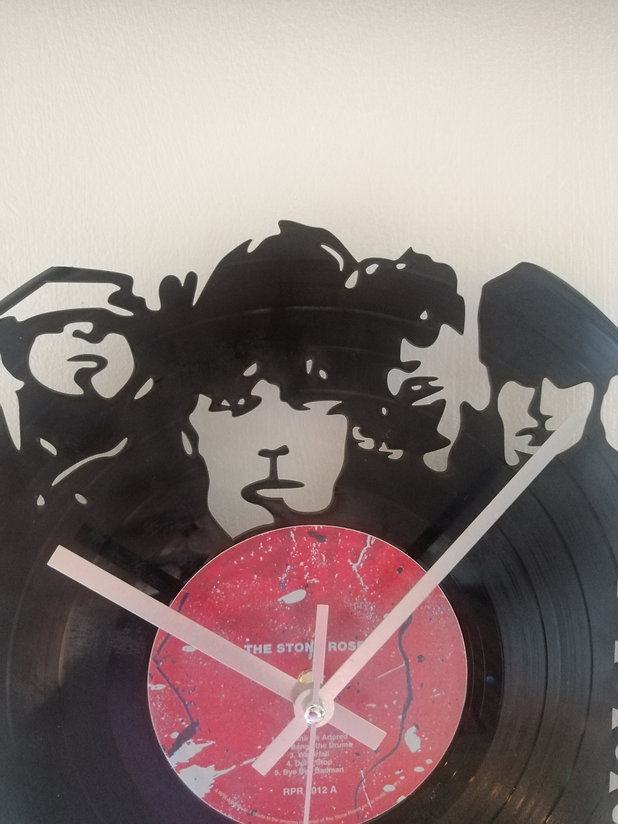 Stone Roses Vinyl Clock close up 2