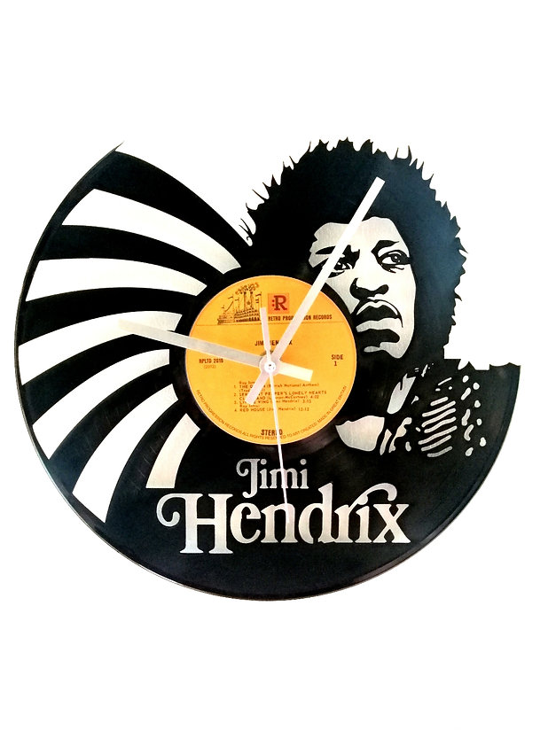 Jimi Hendrix Vinyl Clock