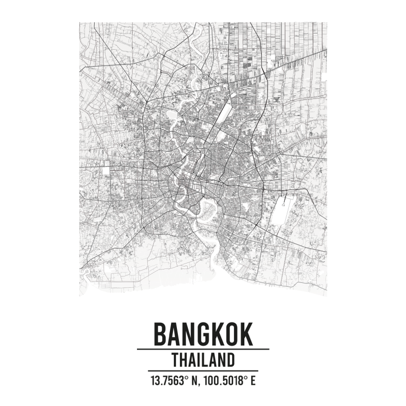 Bangkok Thailand map