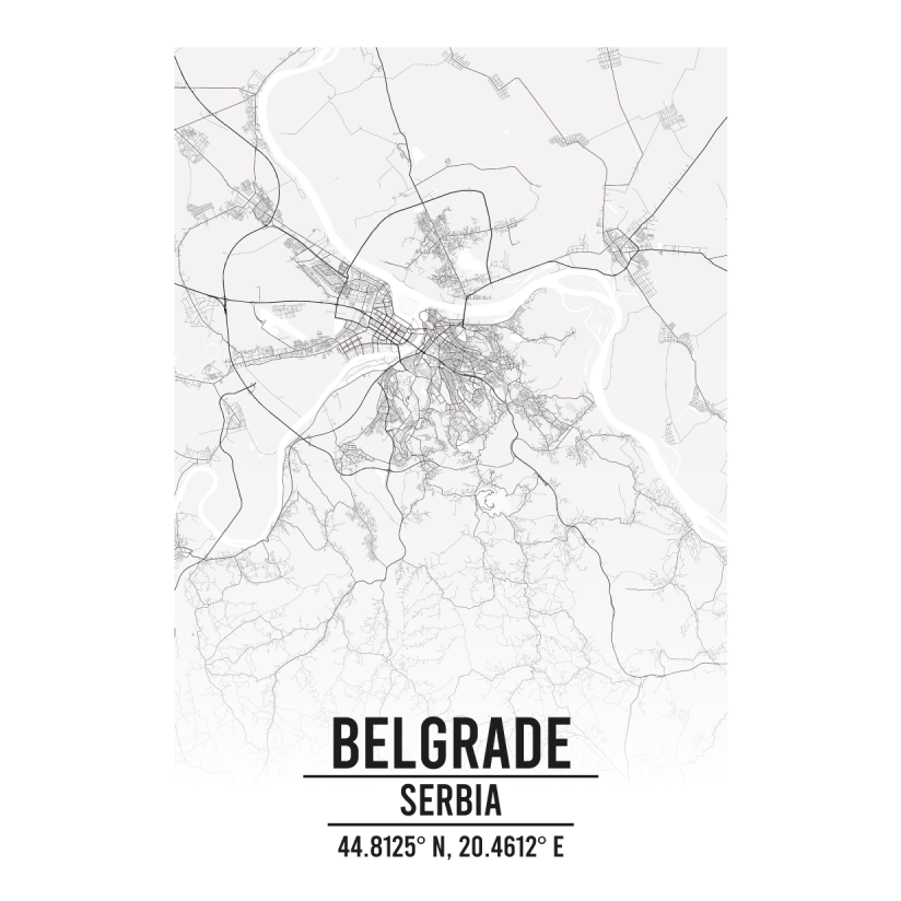 Belgrade Serbia map