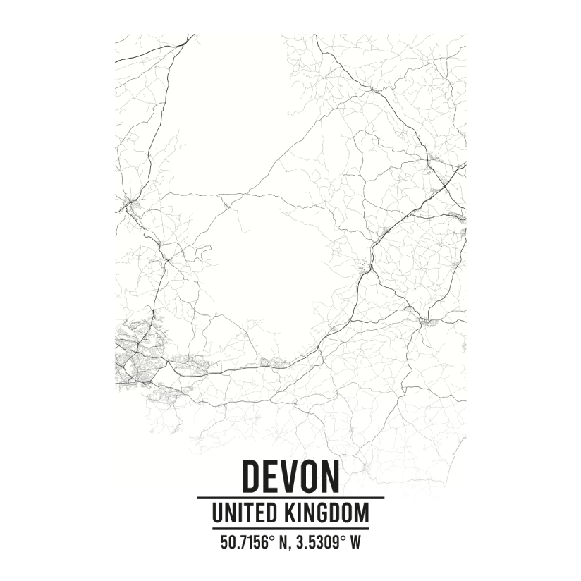 Devon United Kingdom map