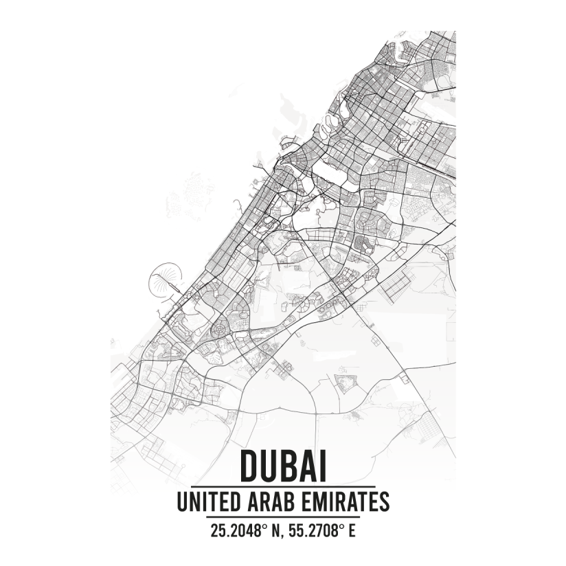 dubai-united-arab-emirates-a3-map-print-retro-progression