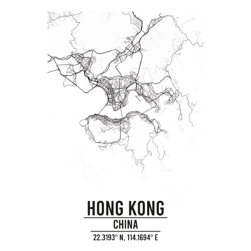 Hong Kong China map