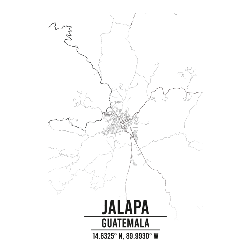 Jalapa Guatemala map